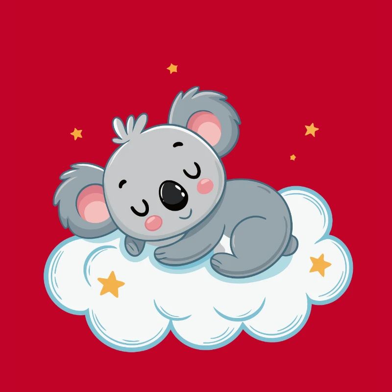 Dreamy Koala on Starry Cloud