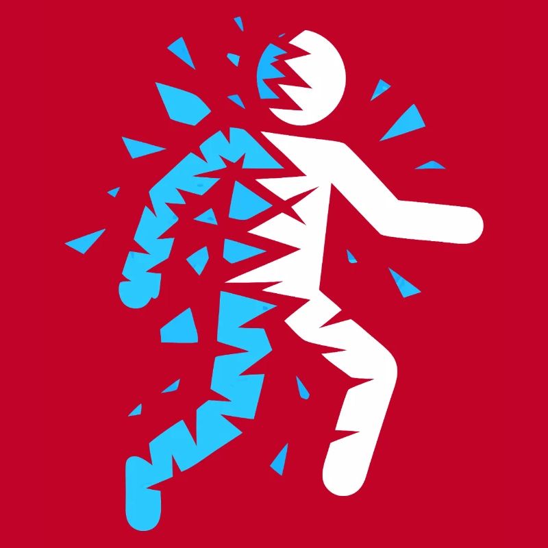 Silhouette éclatée bleue