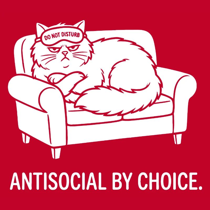 Antisocial par choix cadeau de chat