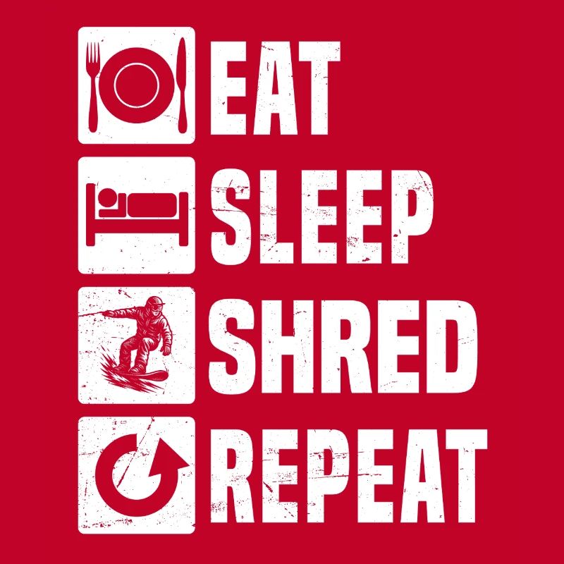 Message de snowboard clair