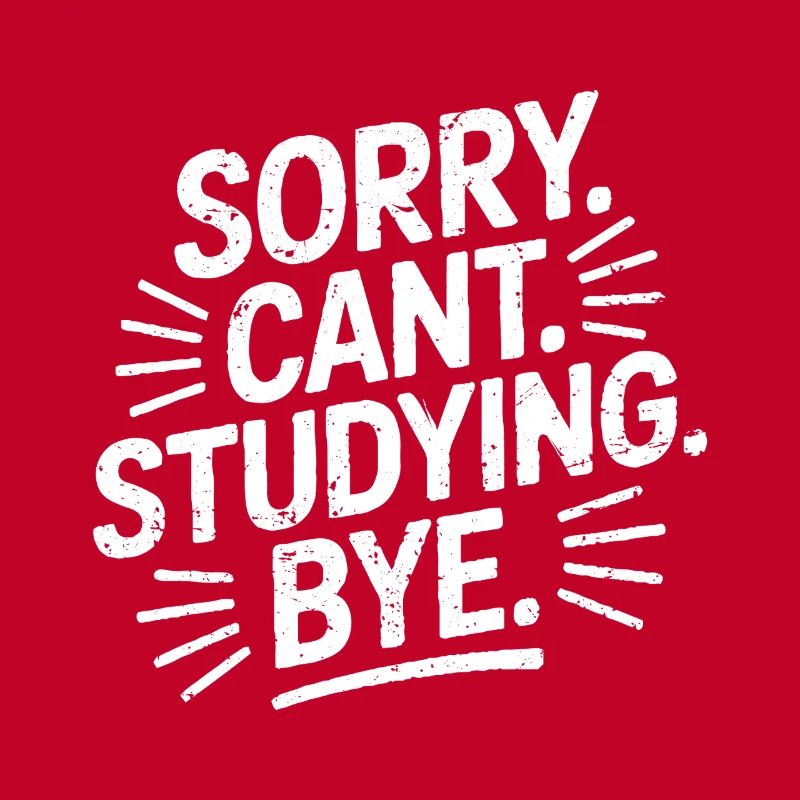 Sorry Can't Studying Bye