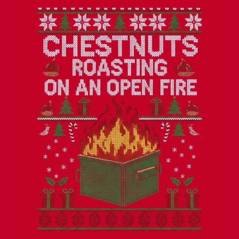 Roasting chestnuts on an open fire garbage can