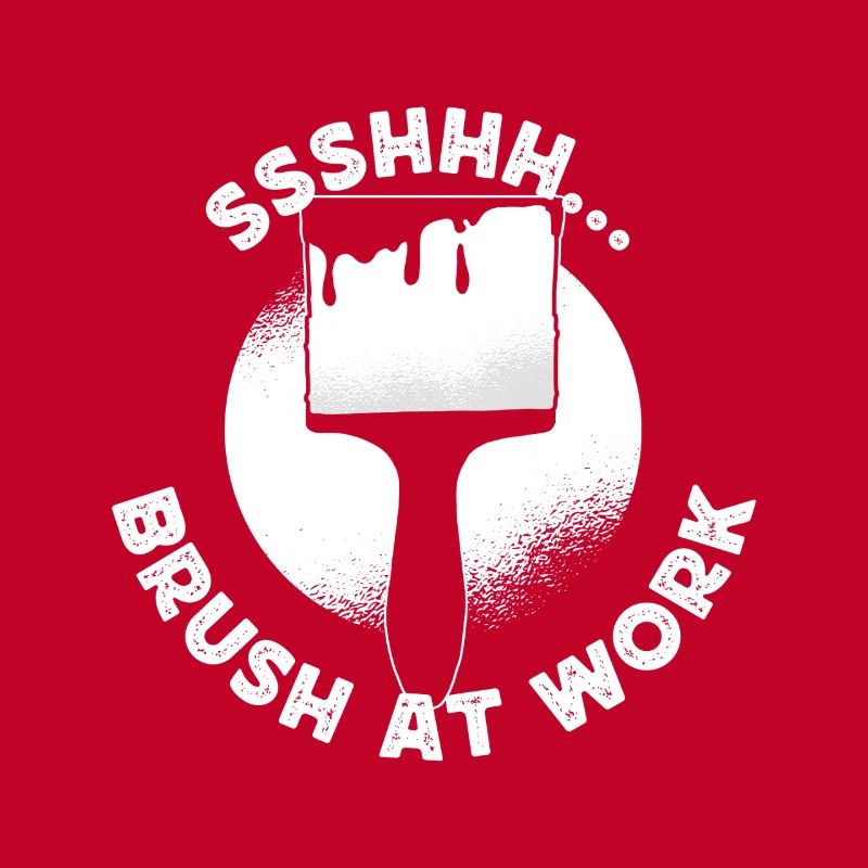 Funny Art Painter Brush At Work Drawing Gift
