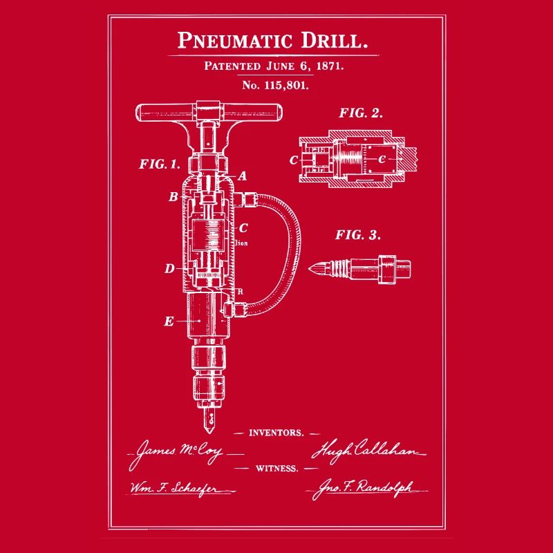 Brevet de plan de perceuse pneumatique