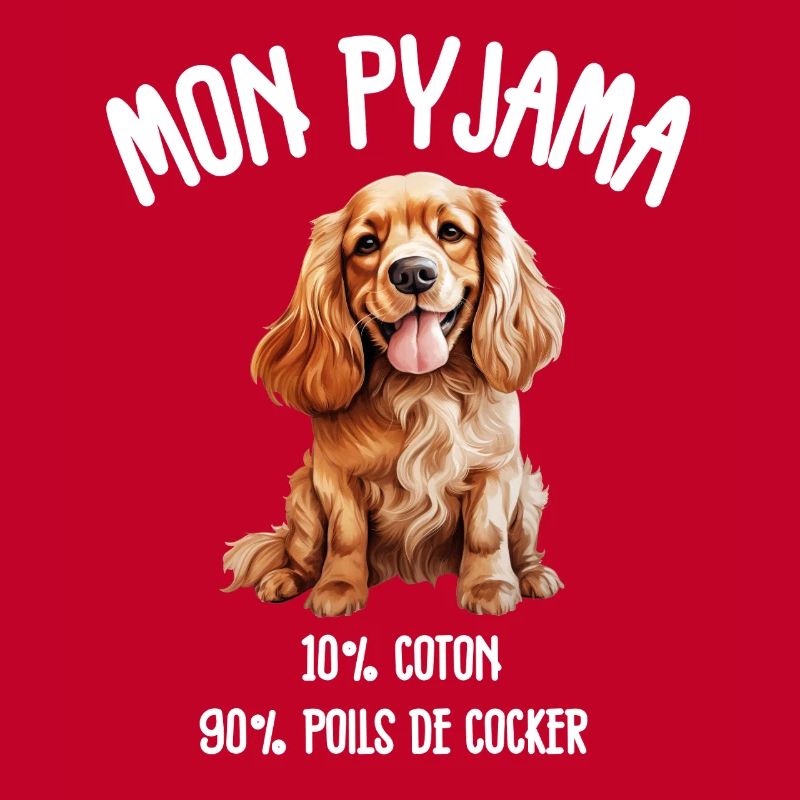 Cocker Spaniel Hundehaar-Pyjamas