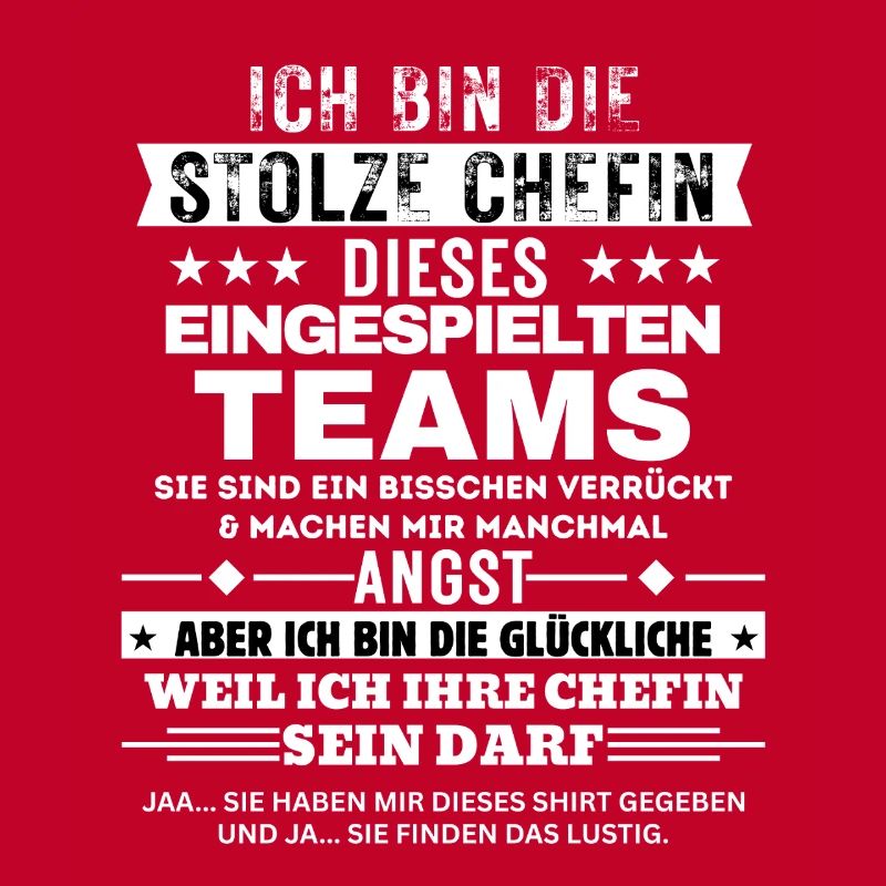 Stolze Chefin diese eingespielten Teams
