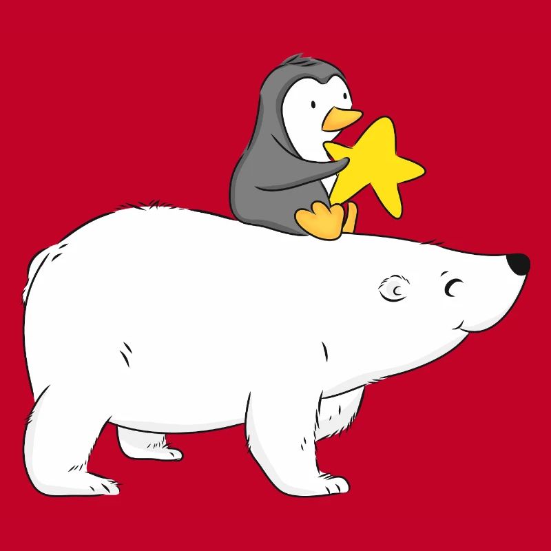 Eisbär mit Freund Pinguin 