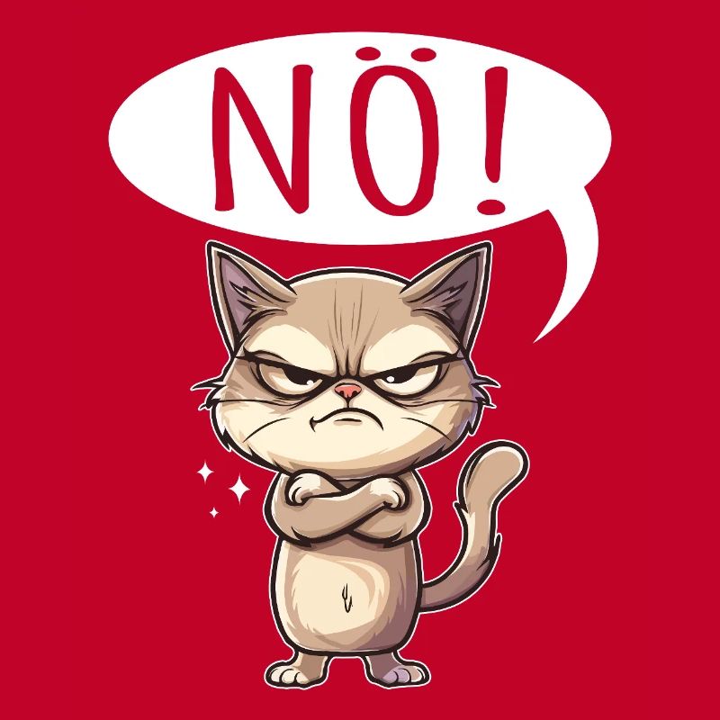 Cool Cat Nope funny saying grumpy