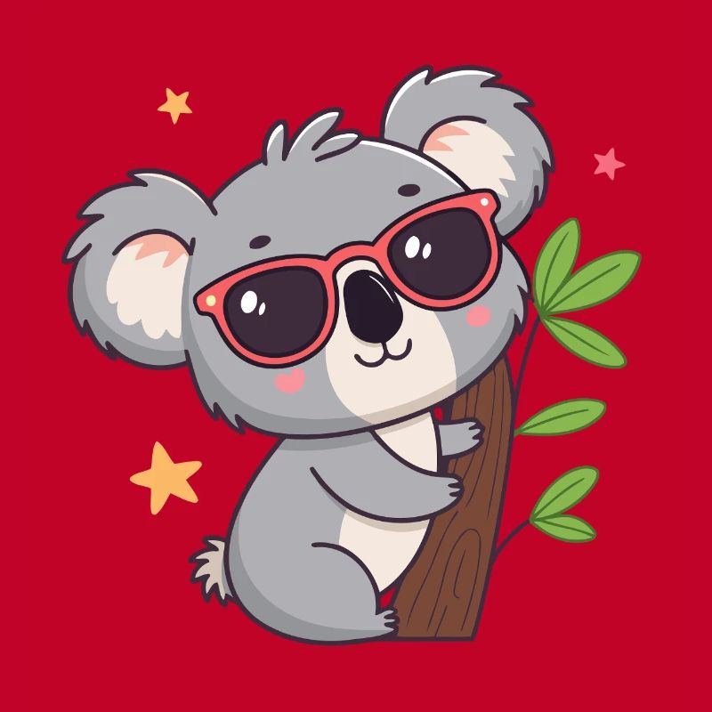 Koala-Chic Sonnenrote Brille