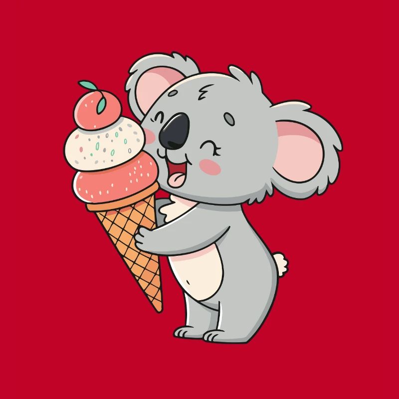 Gourmet-Koala und Eiscreme