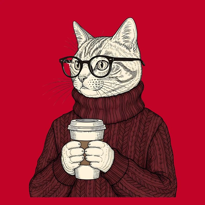 Sophisticated Coffee Cat 
