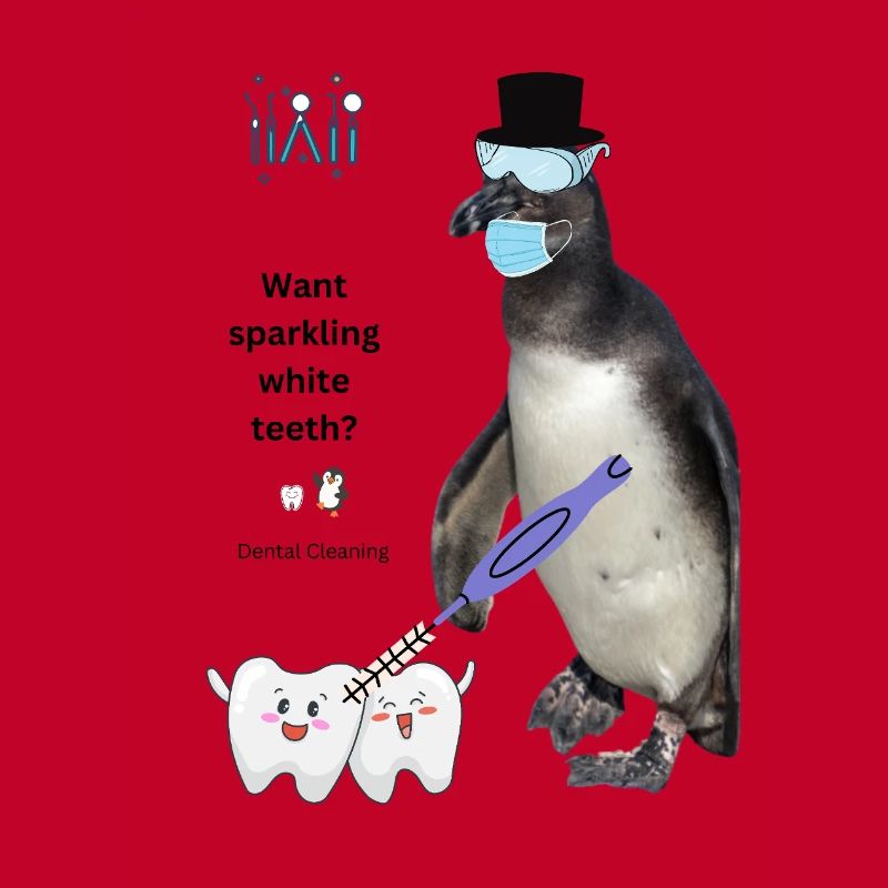 Funny Teeth Cleaning Design for Dental Practice