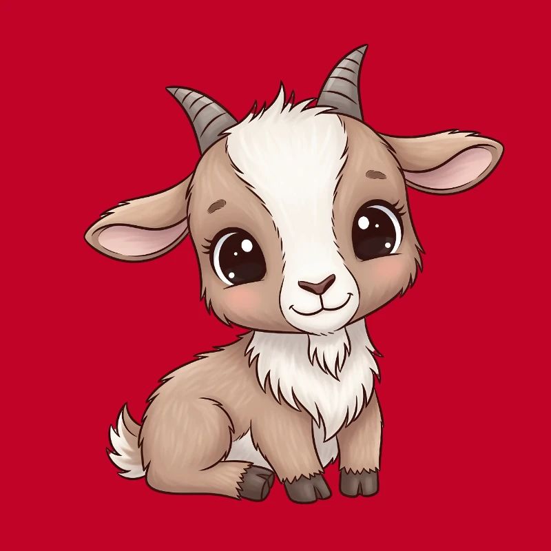 Dessin animé mignon de chevreau