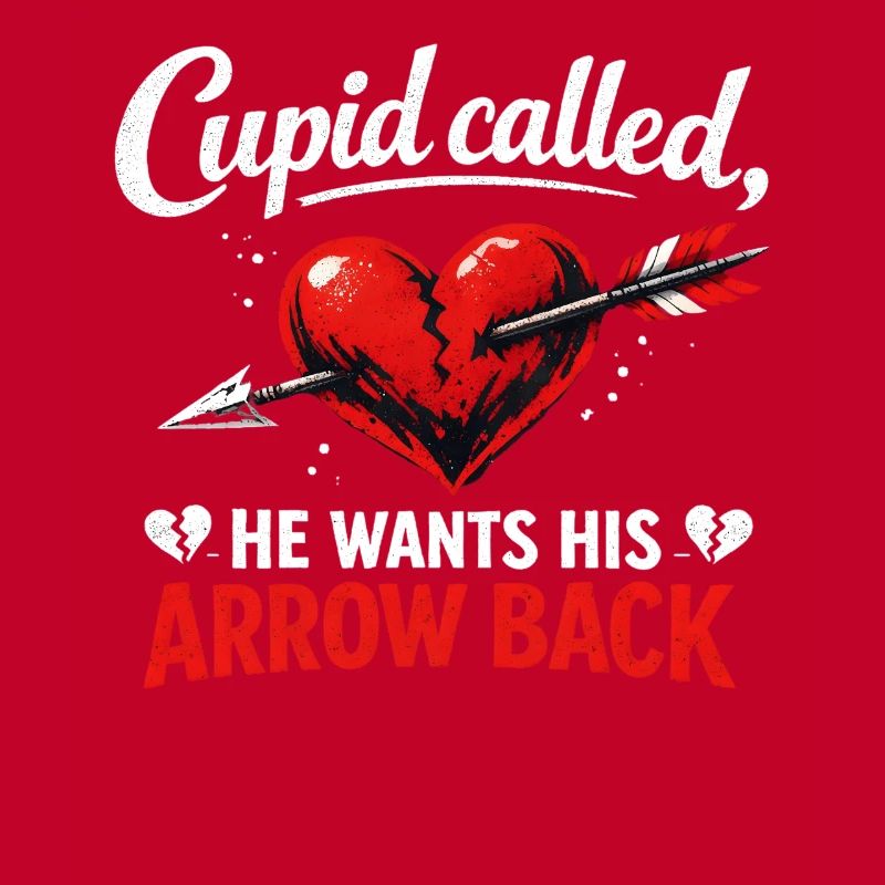 Cupidon a appelé, il veut récupérer sa flèche, blague coquette.