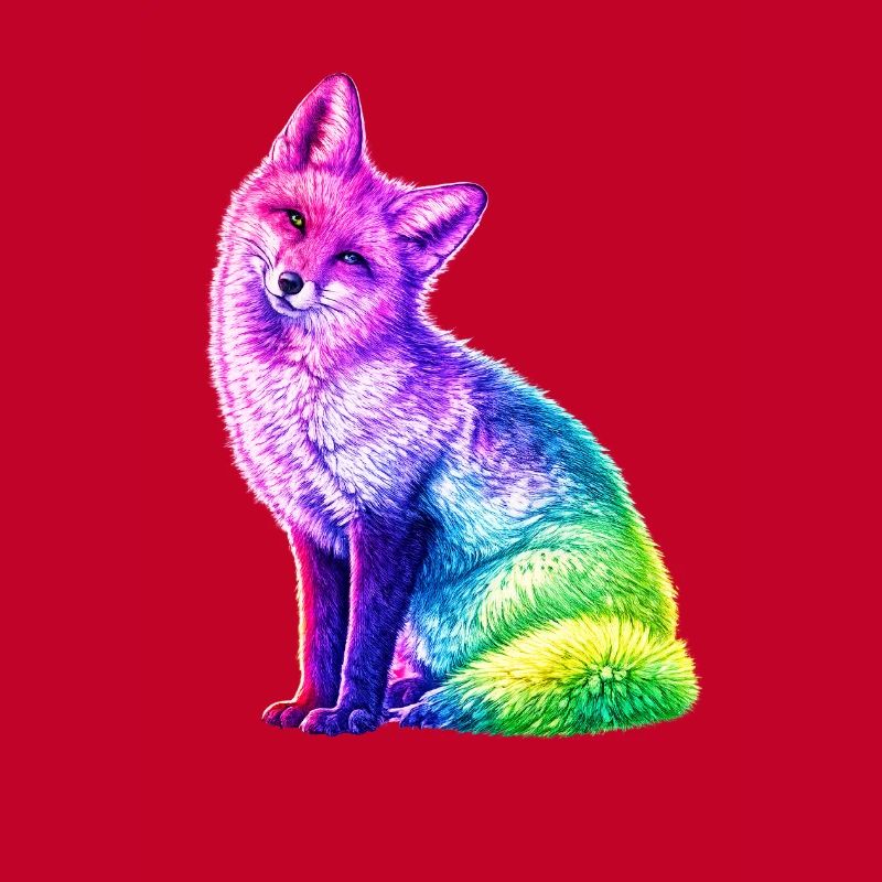 Regenbogenfuchs Farbkunst