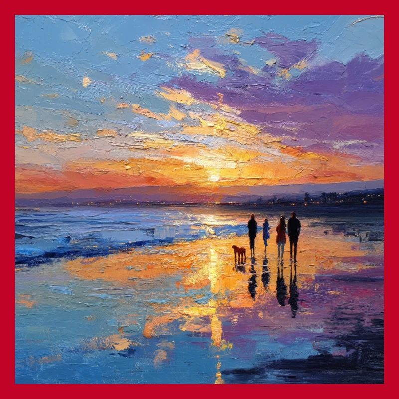 Coucher de soleil sur la mer