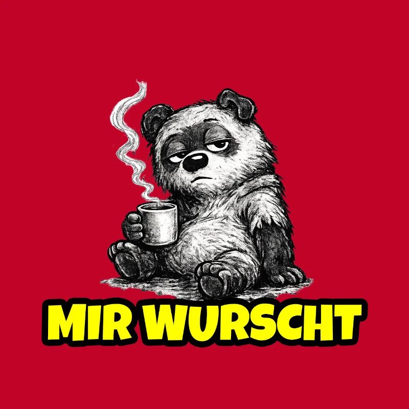Mir wurscht – Grumpy Bär mit Kaffee (Sketch)