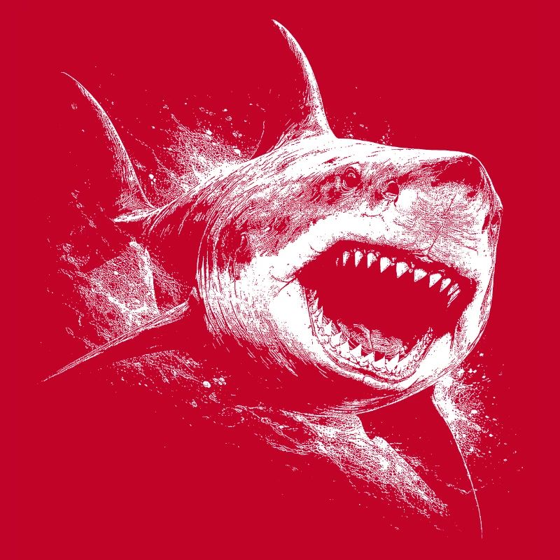 Silhouette du requin noir et blanc