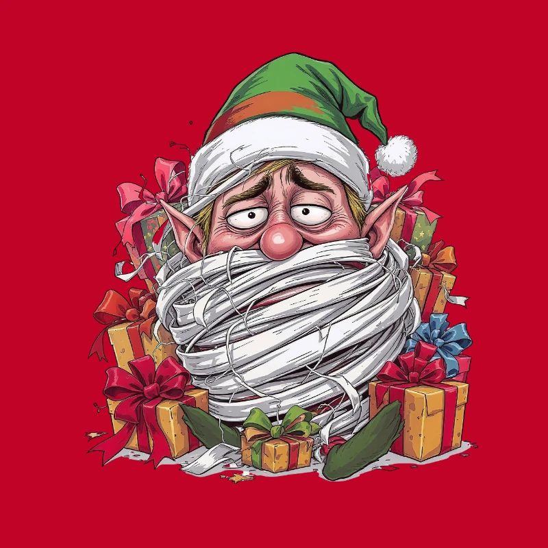 Verknoteter Weihnachtsmann