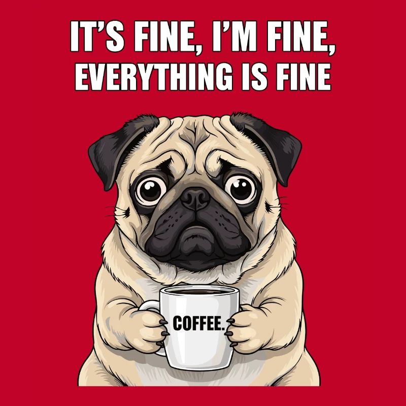 Its Fine Im Fine Kaffee Mops