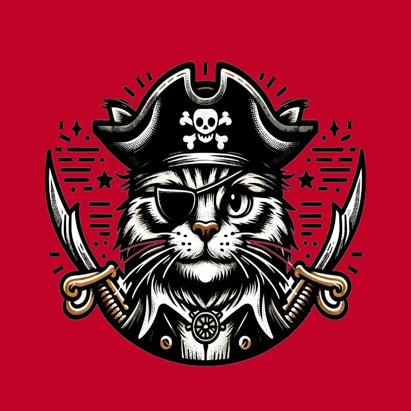 Chat Pirate : Chat pirate avec cache-œil