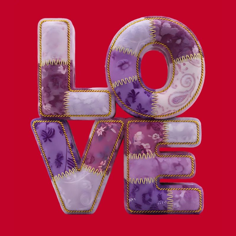 Patchwork Love Quiltlook Lettering