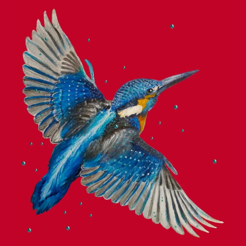 Kingfisher in flight