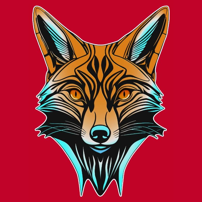 Neon Fox Head