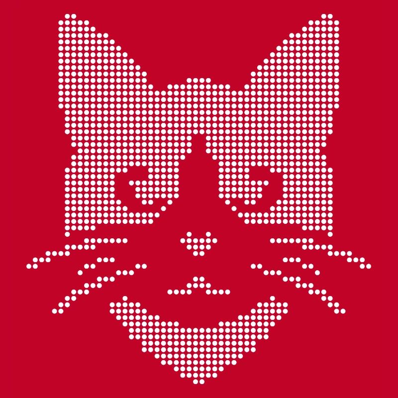 Halftone Cat Face