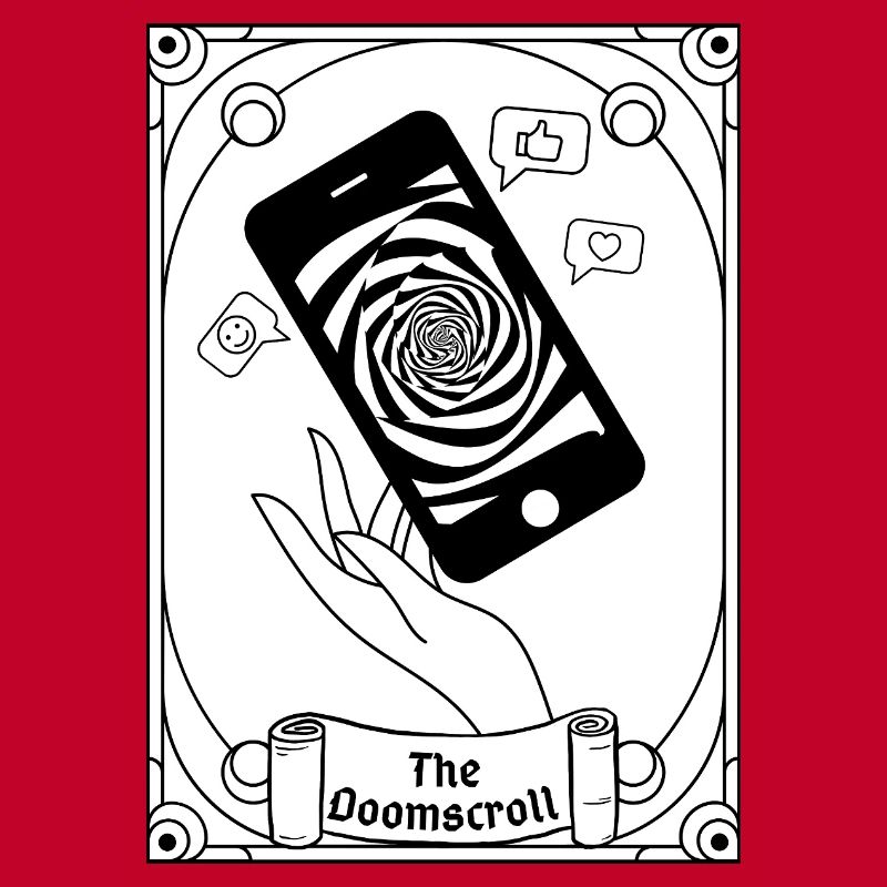 Doomscroll Brainrot Smartphone Tarot