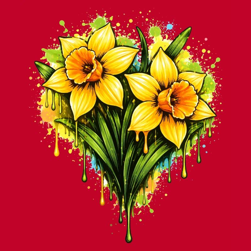 Jonquilles dans le style graffiti