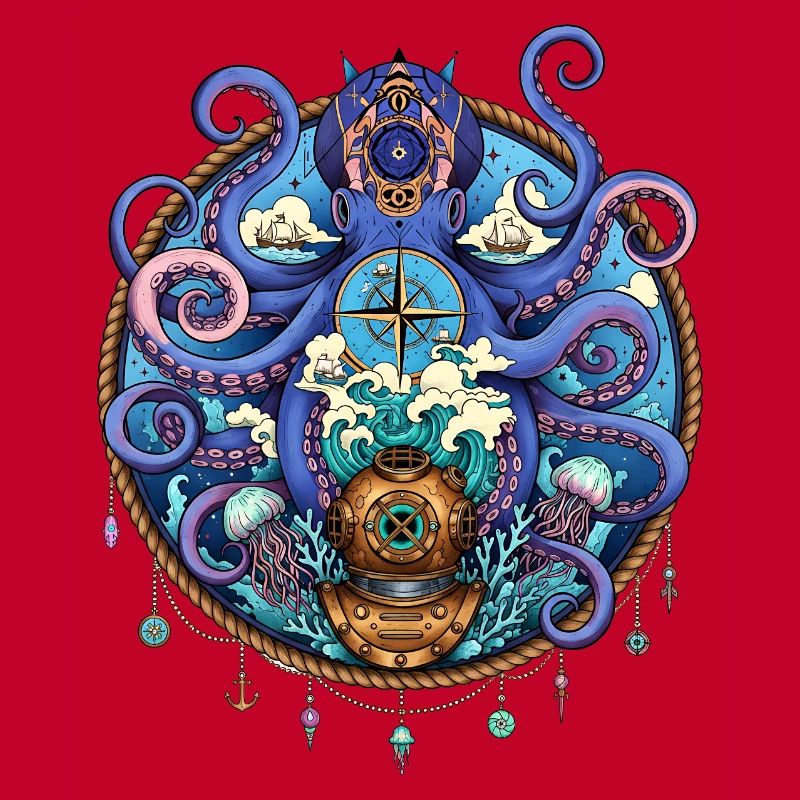 Nautical Squid Compass