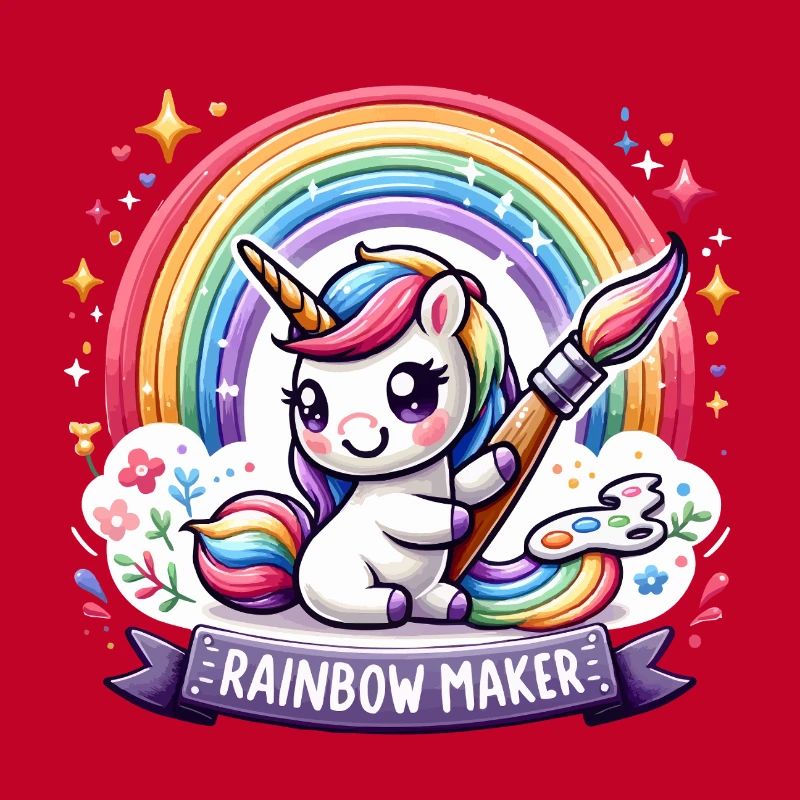 Regenbogen-Einhorn Maler