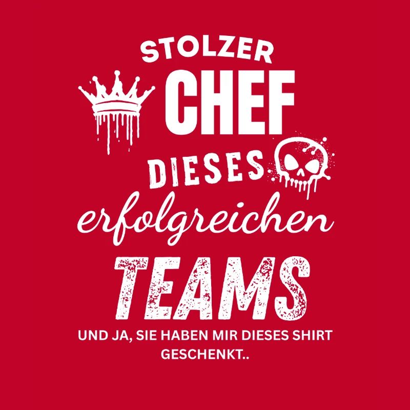 Stolzer Chef des erfolgreichen Teams Chef Geschenk