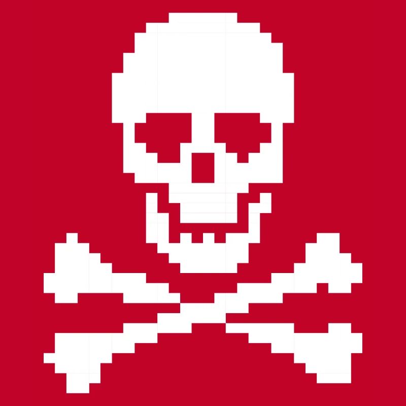 Pixel Skull Crossbones
