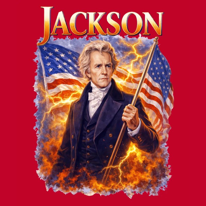 Jacksons Freiheitsheld mit Flagge