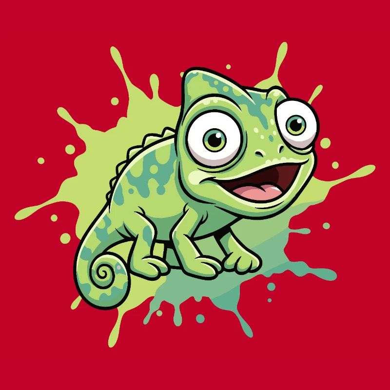 Joyeuse éclaboussure caméléon