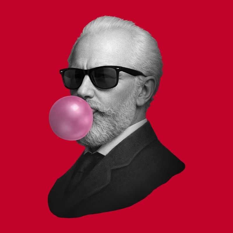 Rétro Gentleman avec du chewing-gum