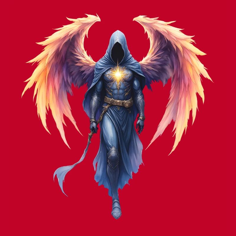 Blue Fire Winged Warrior