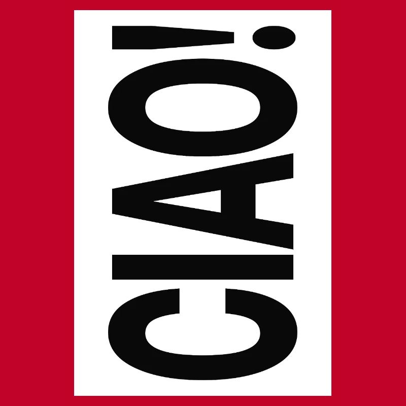 Ciao Typographie Design Minimaliste Vertical
