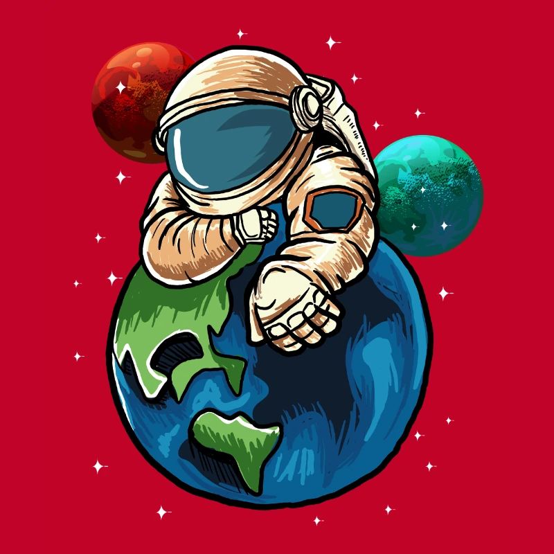 Astronaut hugging Earth