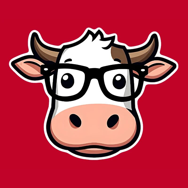 Cow with glasses
