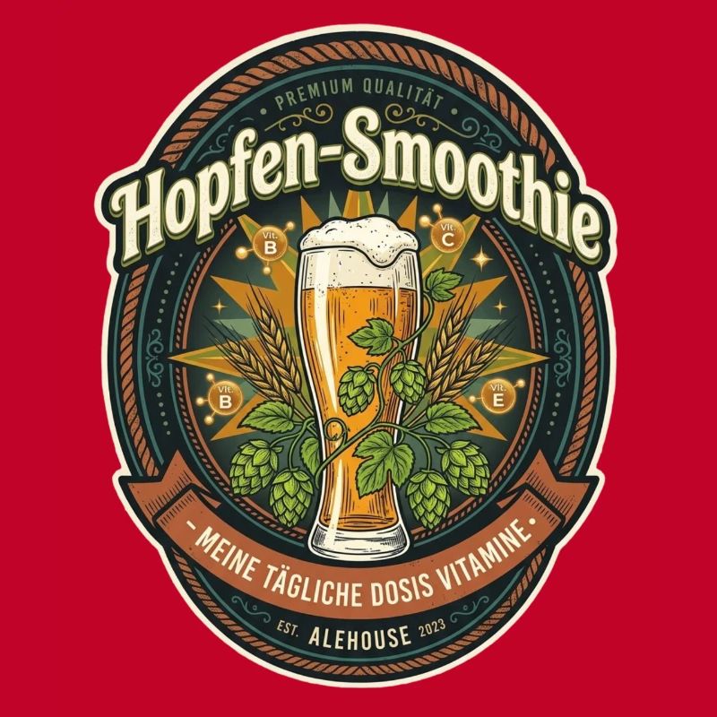 Label de smoothies houblon