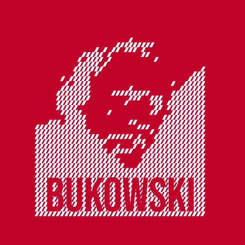 T-shirt de Charles Bukowski design en pixelart