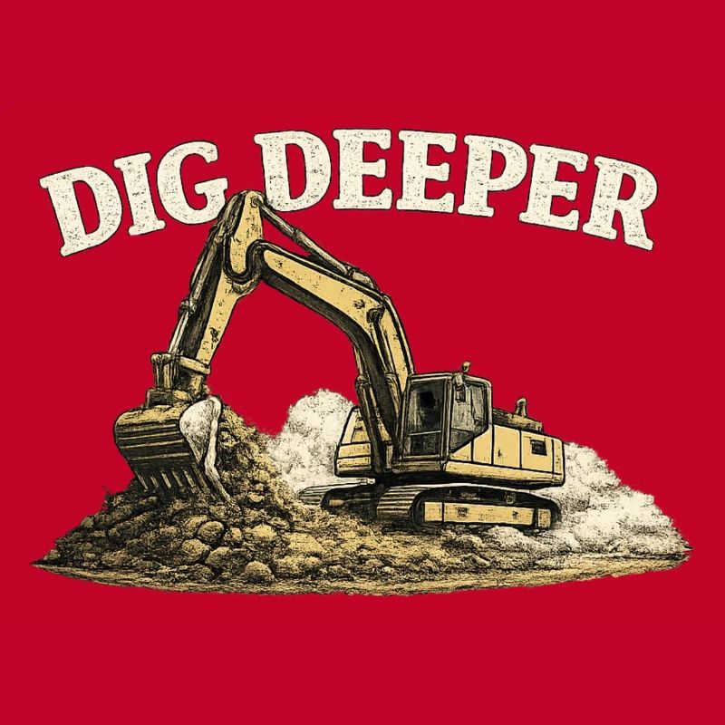 Dig Deeper Excavator Construction Site Construction Machine