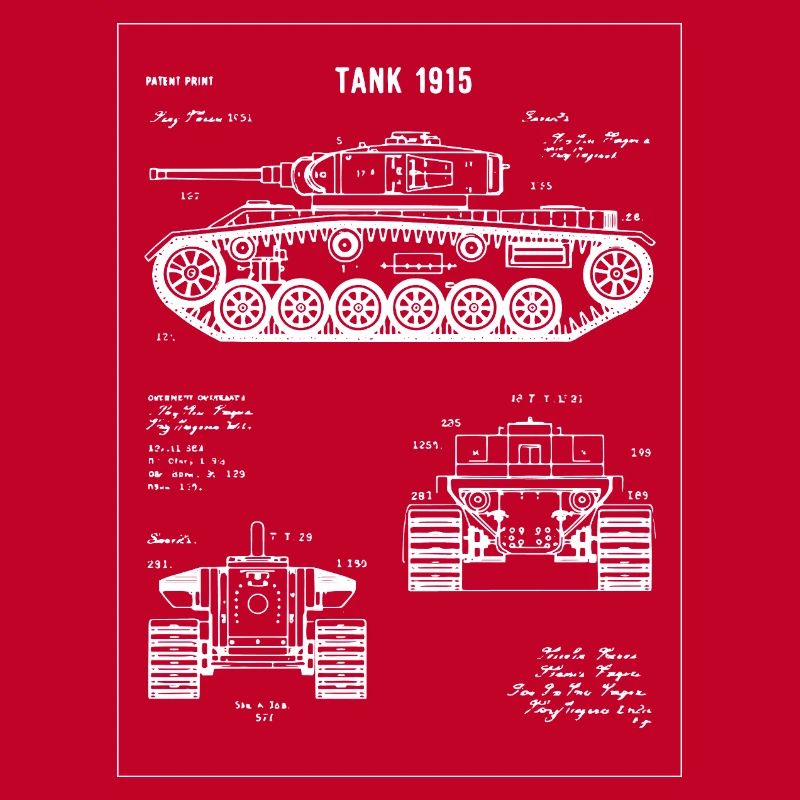 Panzer Bauplan von 1915