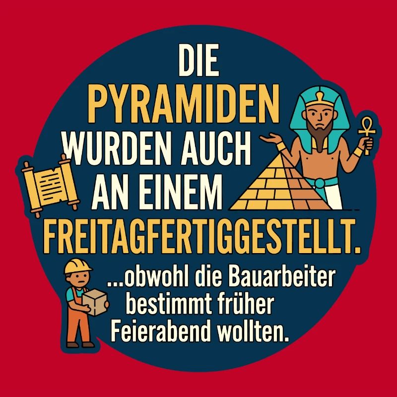 Pyramiden Freitag Feierabend Spruch