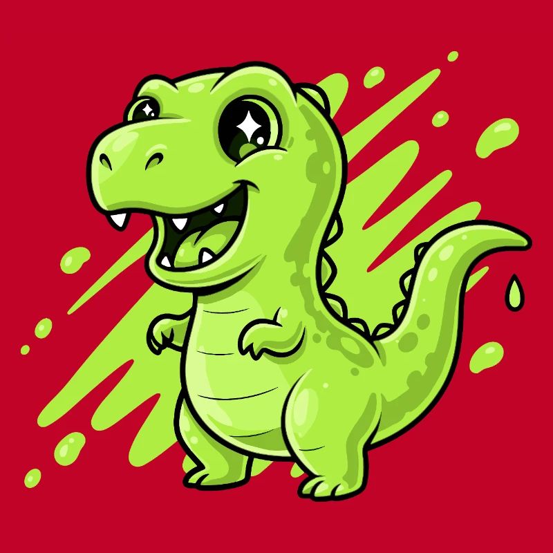 Green Slime Dino Comic