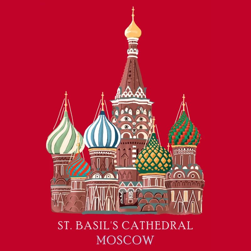 Moscou, cathédrale Saint-Basile dessinée à la main