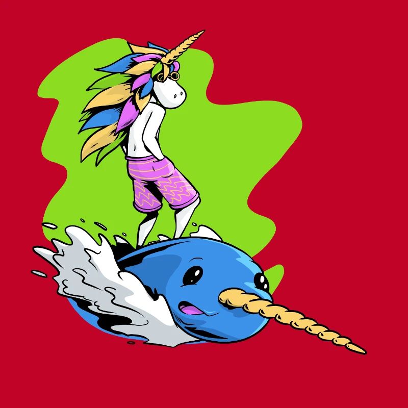 Licorne surfeuse
